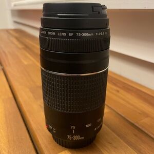 Canon Lens EF 75-300mm F/4-5.6 III For Canon EOS SLR Cameras- Black